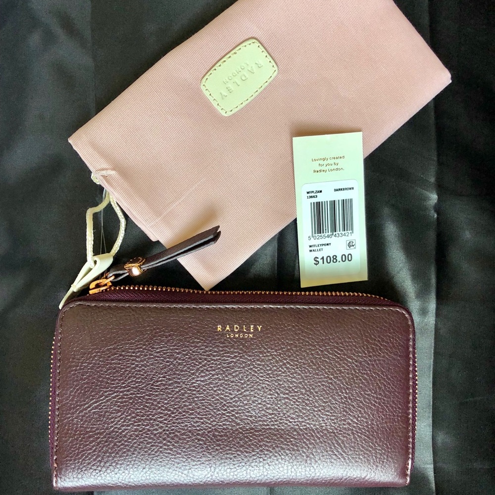 New w/ tag RADLEY WITLEYPONY WALLET DRK BRN WALLET